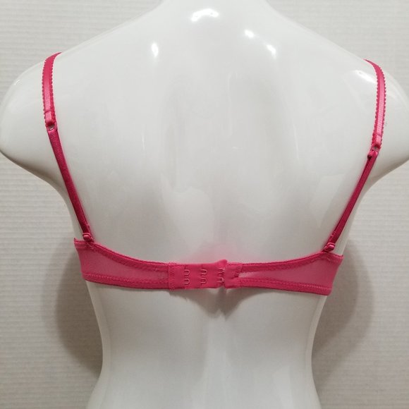 Xhilaration bra 34A Push-Up metallic floral lace sheer wings j hook convertible - Picture 3 of 14